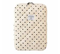 Cute Polka Dot Laptop Sleeve 11-14 inch Puffy Quilted Laptop Case | Soft Padded Polka Dot Laptop Protective Cover Computer Sleeve for MacBook
