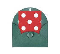 Cute Polka Dot Print Blank Greeting Cards, Love Buttons, Pearl Paper Envelopes Suitable For Various Occasions - Anniversary Cards, Thank You Cards, Holiday Cards, Wedding Cards, Congratulations.