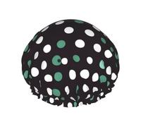Cute Polka Dot Print Shower Cap, Shower Cap for Women Reusable, Waterproof Bath Cap,Quick Drying Bath Hair Cap