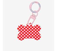Cute Polka Dot Printing Acrylic Dog Bone Ornament,Dog Tags Personalized Pet Ornament, Key Chain Bone Shaped Id Tags