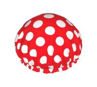 Cute Polka Dot Shower Cap For Women, Reusable Shower Cap, Waterproof Bath Cap For Women Long Hair