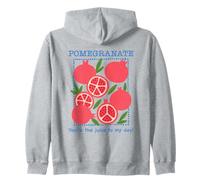 Cute Pomegranate Fruit Funny You're the Juice to My Day Pun Zip Hoodie