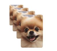 cute pomeranian Car Air Freshener Cards for Women Men 4 Pack Cute Car Accessories Long Lasting Scent Car Diffuser Hanging Auto Aromatherapy Tablets Car Fresheners Gifts