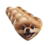 cute pomeranian Car Air Freshener Cards for Women Men 4 Pack Cute Car Accessories Long Lasting Scent Car Diffuser Hanging Auto Aromatherapy Tablets Car Fresheners Gifts