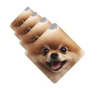 cute pomeranian Car Air Freshener Cards for Women Men 4 Pack Cute Car Accessories Long Lasting Scent Car Diffuser Hanging Auto Aromatherapy Tablets Car Fresheners Gifts