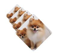 Cute pomeranian Car Air Freshener Cards Set of 4 Pieces Long Lasting Hanging Scented Cards Auto Aromatherapy Tablets Personalized Car Fresheners Gifts for Men Women - Lavender Scent
