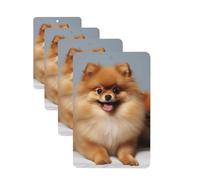 Cute pomeranian Car Air Freshener Cards Set of 4 Pieces Long Lasting Hanging Scented Cards Auto Aromatherapy Tablets Personalized Car Fresheners Gifts for Men Women - Lavender Scent