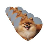 Cute pomeranian Car Air Fresheners Cards 4 Pcs Hanging Fragrance Scented Cards Long-Lasting Car Aromatherapy Tablets for Wardrobe Bathroom Car Interior Mirror Pendant Gifts