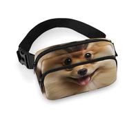 Cute Pomeranian Dog Fanny Pack with Multiple Pockets, Personalized Waist Bag with Zipper, Multifunctional Bum Bags for Travel, Belt Bag with Adjustable Strap, Crossbody Bags