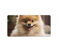 Cute Pomeranian Dog Mouse Pad Non-Slip Rubber Base Desk Protector Mat Waterproof Desk Pad Extended Large Gaming Keyboard Mat for Office Work Home Desktop Accessory