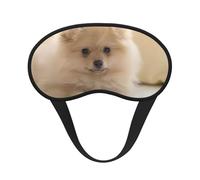 Cute Pomeranian Dog Print Blackout Sleep Mask - Contoured Cup Eye Cover, Perfect for Travel, Meditation, and Nighttime Use