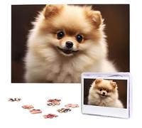 Cute Pomeranian Dog Puzzles for Adults 1000 Pieces, Wooden Puzzle Personalized Jigsaw Puzzles from Photos, Challenging Puzzle Art Painting Home Decor Birthday Party Gift (29.5" x 19.7")