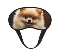 Cute Pomeranian Dog Sleep Eye Mask for Women Men Soft and Comfortable Sleep Mask Blackout Sleeping Eye Cover for Travel Yoga Nap Shift Work