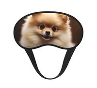 Cute Pomeranian Dog Sleep Mask for Side Sleeper, Light Blocking Night Masks for Sleeping Eye Mask for Women Men Eye Cover Soft Comfortable Eye Shade for Travel, Nap