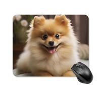 Cute Pomeranian Dog Square Mouse Pad Portable Computer Mousepad with Non-Slip Rubber Base 20 * 25cm Ultra-Thin Gaming Mouse Mat for Computer Laptop Office Desk Accessories