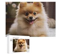 Cute Pomeranian Dog Wooden Puzzles for Adults 300 PCS Unique Shape Puzzles Wall Art Home Decor for Puzzle Lovers, Family, Friend Creative Gift Toys