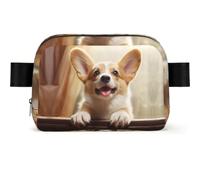 Cute pomeranian Fanny Pack Crossbody Waist Bag Pack Waterproof Mini Belt Bag Bum Hip Bag for Men Women, Cute Corgi, One Size