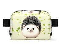 Cute pomeranian Fanny Pack Crossbody Waist Bag Pack Waterproof Mini Belt Bag Bum Hip Bag for Men Women, Cute Hedgehog, One Size