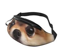 cute pomeranian Fanny Pack for Men Women, Waterproof Sports Waist Bag Fashion Belt Bag Crossbody Bags Hip Bum Bag with Adjustable Strap Large Sling Bag Purse for Travel Hiking