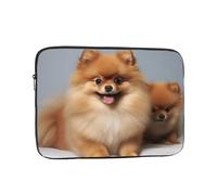 Cute Pomeranian Laptop Case 15 inch Shockproof Protective Notebook Case Water Resistant Laptop Bags Carrying Computer Bag Portable Business Briefcase for Men Women