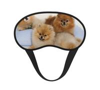 Cute Pomeranian Print Adjustable Eye Cover for Sleeping, Comfortable, Pressure-Free and Breathable Sleeping Masks
