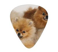 Cute Pomeranian Printed,12 Pcs Guitar Pick,3 Different Thickness Plectrums for Acoustic Guitar Bass Ukulele (0.46mm 0.96mm 0.71mm)