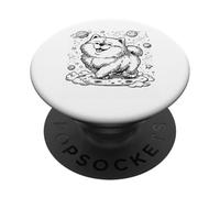 Cute Pomeranian Puppy Dog Space Explorer Cosmic Design PopSockets Adhesive PopGrip