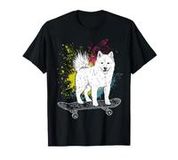 Cute Pomsky Dog Dad Skateboard Graphic T-Shirt