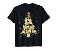Cute Poochon dog Christmas Tree gift decor Xmas tree T-Shirt