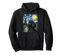 Cute Poodle Lover Van Gogh Starry Night Inspired Painting Pullover Hoodie