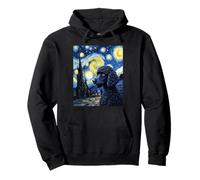 Cute Poodle Van Gogh Starry Night Inspired Animal Lover Pullover Hoodie