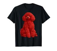 Cute Poodle with Red Roses Floral Dog Valentine's Day T-Shirt