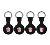 Cute Popcorn Buck Compatible with AirTag Silicone Protective Case with Keychain Dustproof Anti Loss GPS Tracker Holder