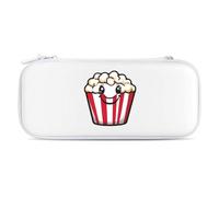 Cute Popcorn Buck Compatible with Switch Carrying Case Waterproof Protective Travel Bag with 15 Game Card Slots