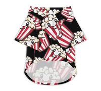 Cute Popcorn Buck Dog Shirt for Dogs & Cats Breathable Short Sleeve Pet T-Shirt Lightweight Dog Summer Tops M