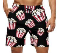 Cute Popcorn Buck Men's Swim Shorts & Trunks Leisure Beach Board Quick Dry Beachwear