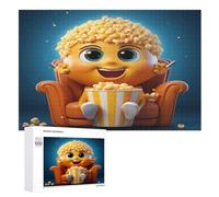 Cute Popcorn Wooden Puzzles for Adults,1000 Piece,Jigsaw Puzzle for Teens Brain Challenge （75×50cm）