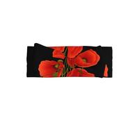 Cute poppy flowers Print Baby Bow Headband – Soft & Stretchy Nylon Headbands, Delicate Princess Hair Accessories