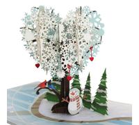 CUTE POPUP - Christmas Pop Up Card, Winter Cards, Anniversary Tree Pop Up Holiday Card, 6” x 6” 3D Thinking of You Pop Up Card, Spread Spirit for Your Family, Friends and Your Loved Ones