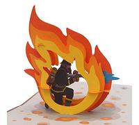 CUTE POPUP Firefighter Pop Up Card 3D Graduation Card for him, Boyfriend, Husband, Firefighter on any Occasions