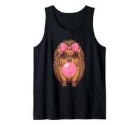 Cute Porcupine Bubble Gum Men Women Tank Top
