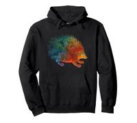 Cute Porcupine colorful drawing Porcupine silouhette Pullover Hoodie