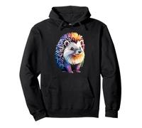 Cute Porcupine Watercolor Graphic Animal Lover Rodent Pullover Hoodie