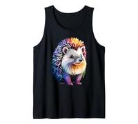 Cute Porcupine Watercolor Graphic Animal Lover Rodent Tank Top