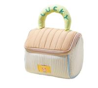 Cute Portable Bedroom Makeup Bag, Thickened Durable Cotton Lining, Large-Capacity Travel Organizer Bag, Travel Essentials (Curry)