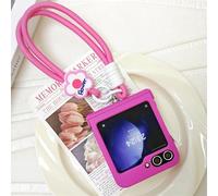 Cute Portable Flower Rope Case For Samsung Galaxy ZFlip7 6 Flip5 Flip6 Z Flip4 3 Flip7FE Cover,H,For Razr 60 Pro