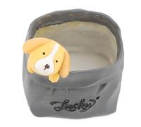 Cute Portalápices, Organizer in Paper Bag, Easy to Clean for The Home, Innovative Nordic Style Resin Portals (2245H-04 Dog)