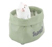 Cute Portalápices, Organizer in Paper Bag, Easy to Clean for The Home, Innovative Nordic Style Resin Portals (2245H-03 Cat)