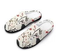 Cute Possums on The Branches Mens Slipper Slip On Winter Warm House Slippers Shoes Indoor Outdoor