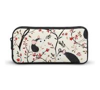 Cute Possums on The Branches Simple Pencil Case Big Capacity Pouch Box Travel Makeup Bag
